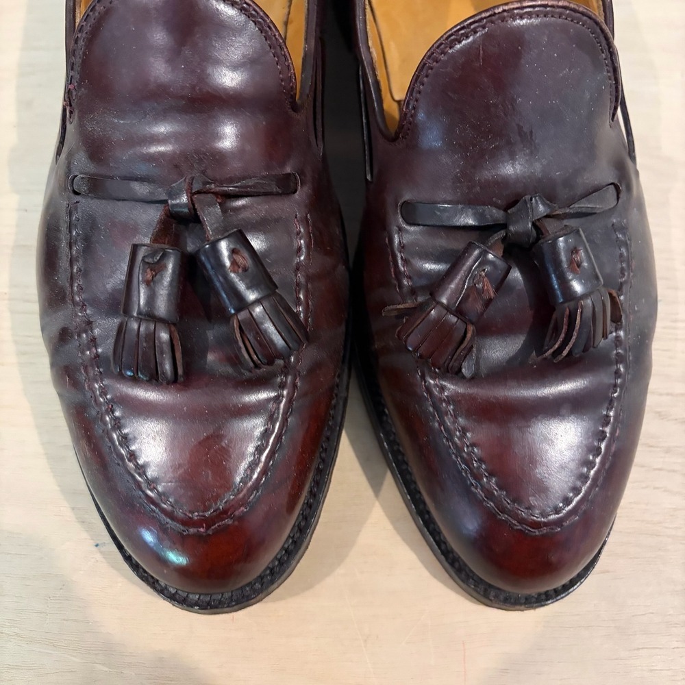 Peal & Co Brooks Brothers Tassel Loafers Mens 10 C Brown Leather Dress Shoes JR - Picture 9 of 9